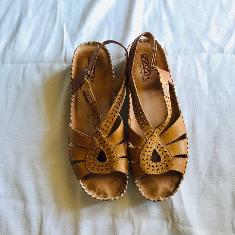 Pikolinos Brown Leather Sandals